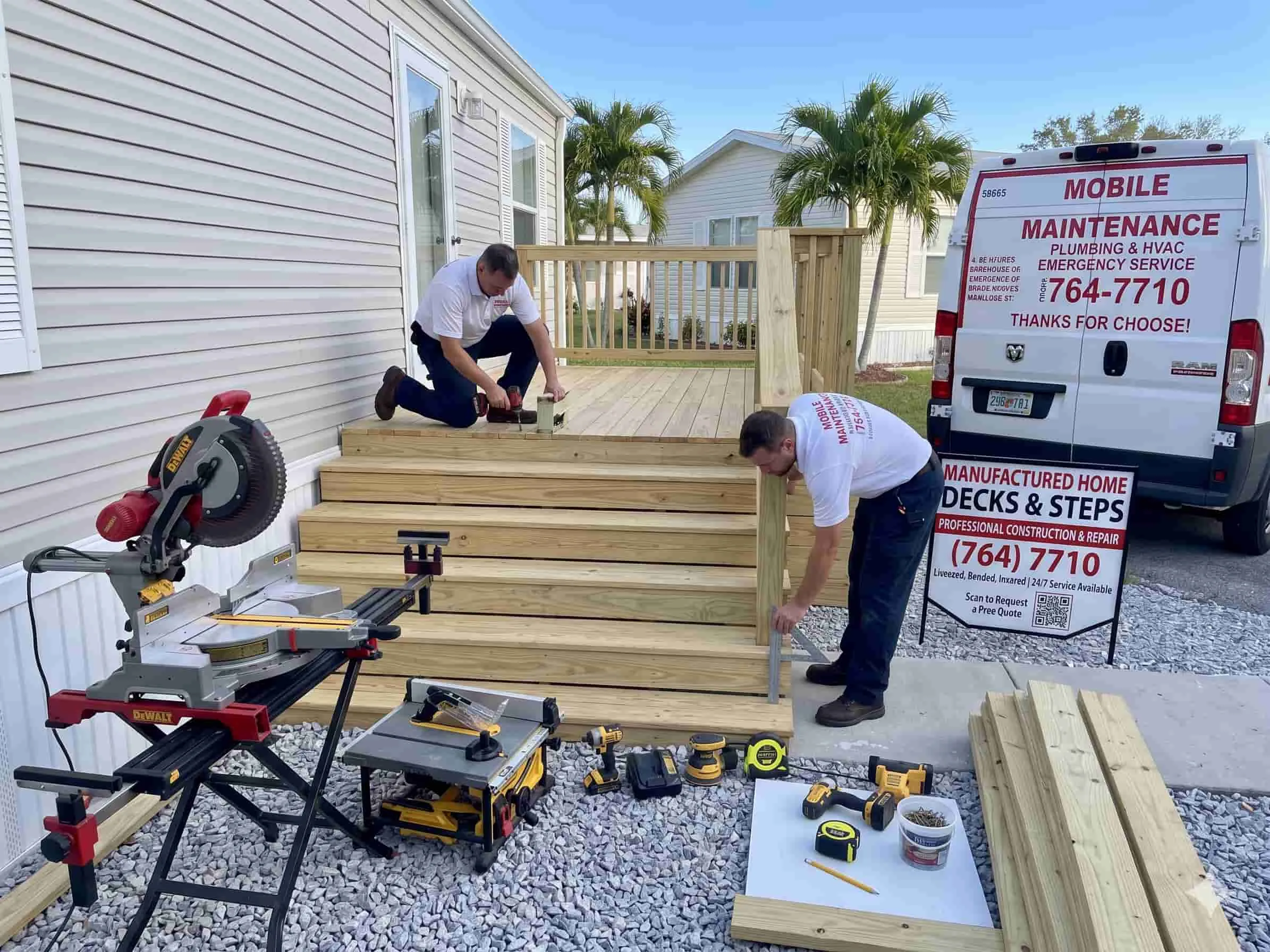 Mobile Home Decks and Steps in Anoka County, Minnesota and Ramsey County, Minnesota
