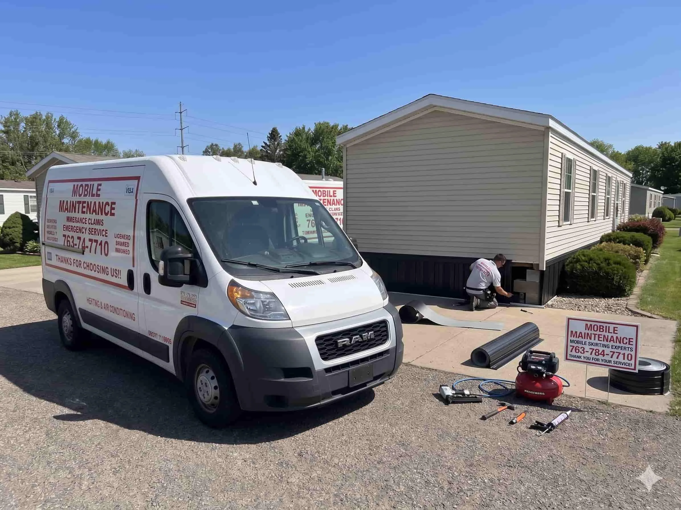 Mobile Home Skirting Repair in Anoka County, Minnesota and Ramsey County, Minnesota