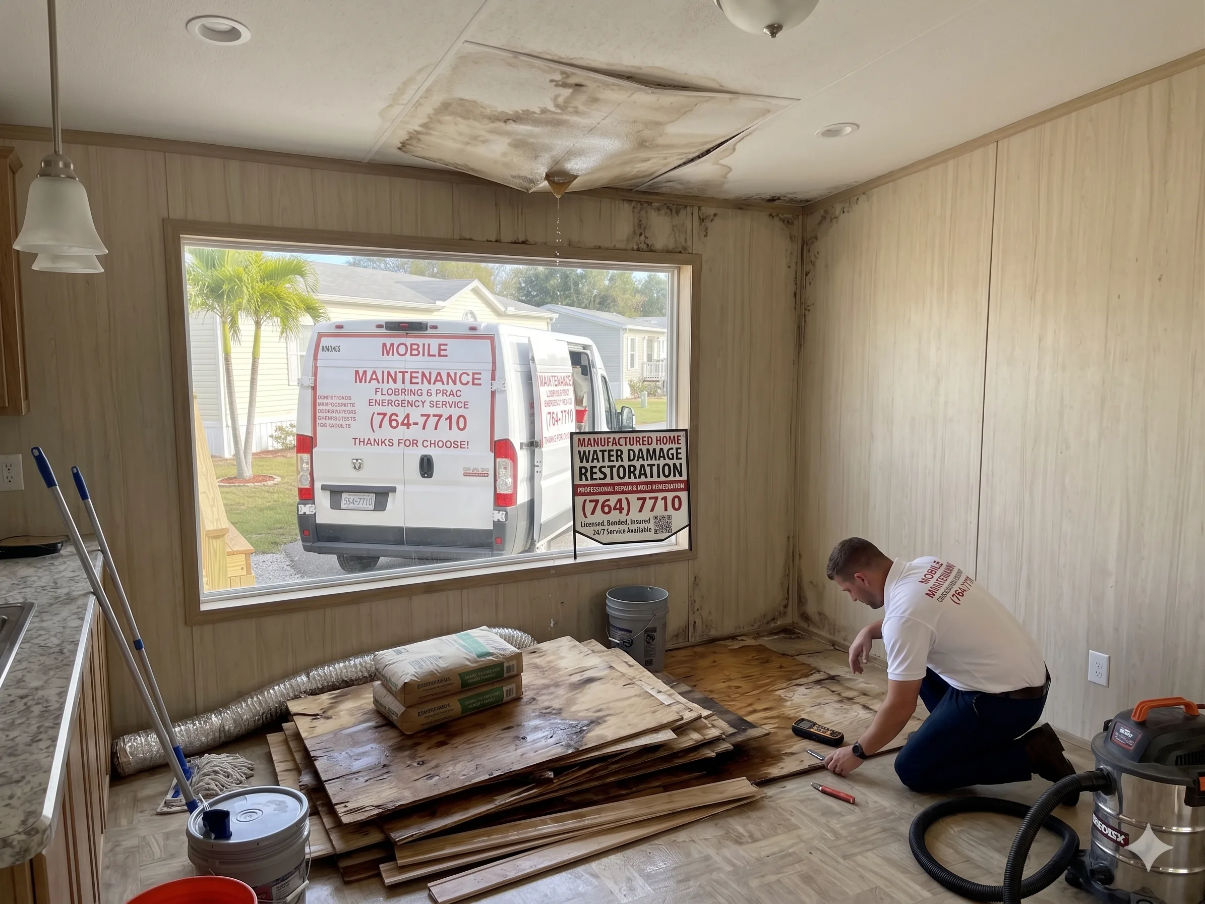 Mobile Home Water Damage Restoration in Anoka County, Minnesota and Ramsey County, Minnesota